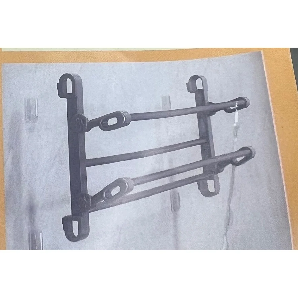 Black Wall Mounted Folding Towel Rack 3 Tier Adhesive Bathroom Storage Organizer